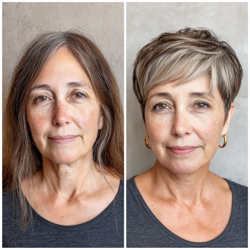 Chic Textured Pixie Cut with Subtle Highlights