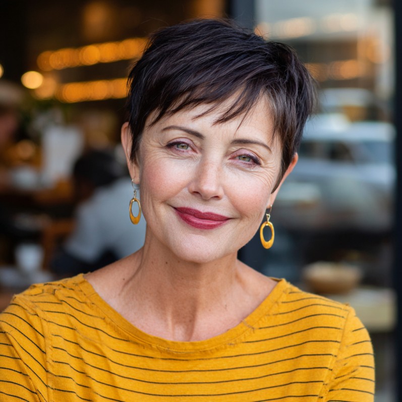Chic Textured Pixie Cut with Subtle Layers