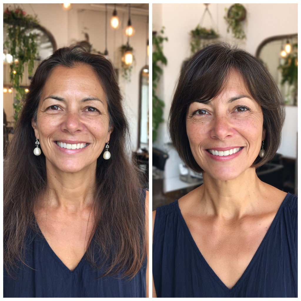 Chic Blunt Bob with Subtle Volume