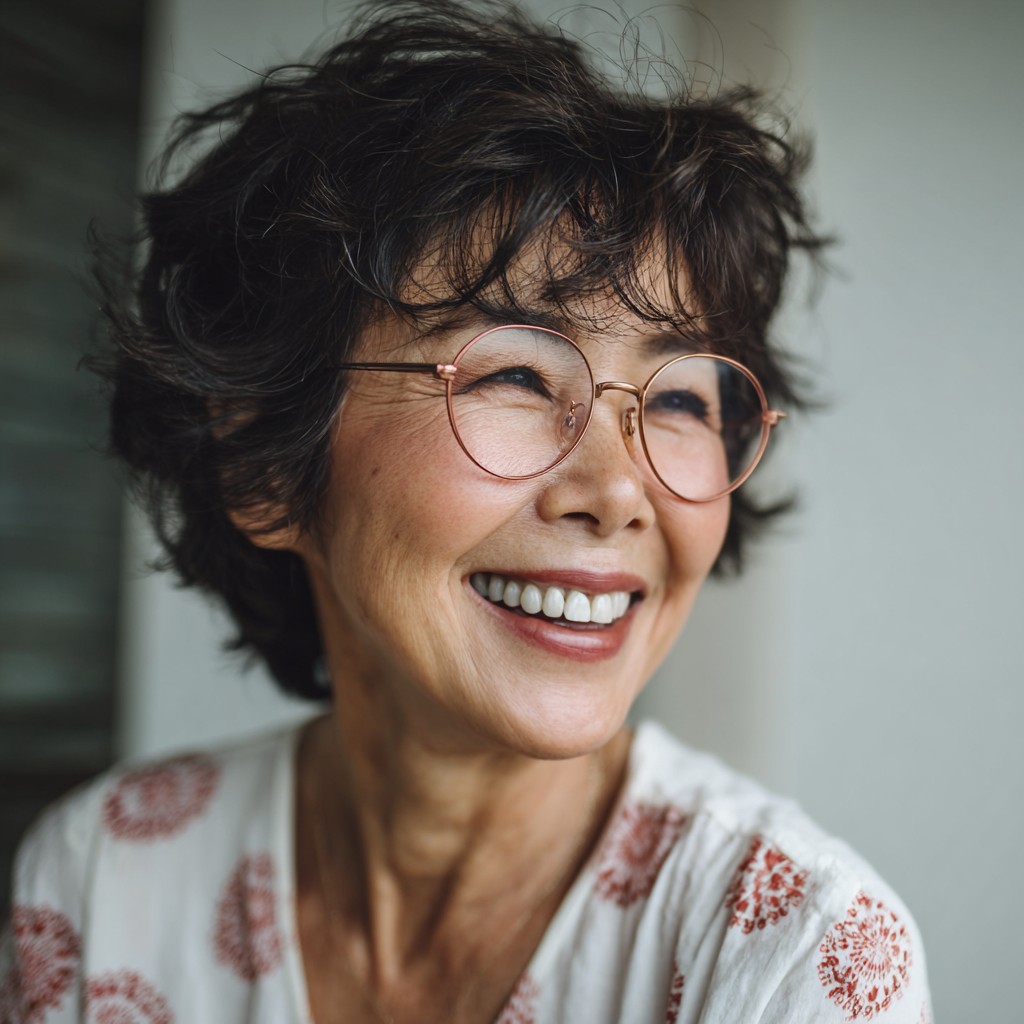 Chic Curly Textured Bob with Soft Bangs