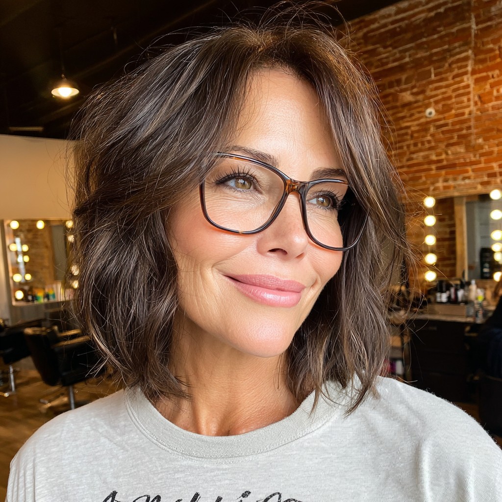 Chic Layered Bob with Subtle Movement