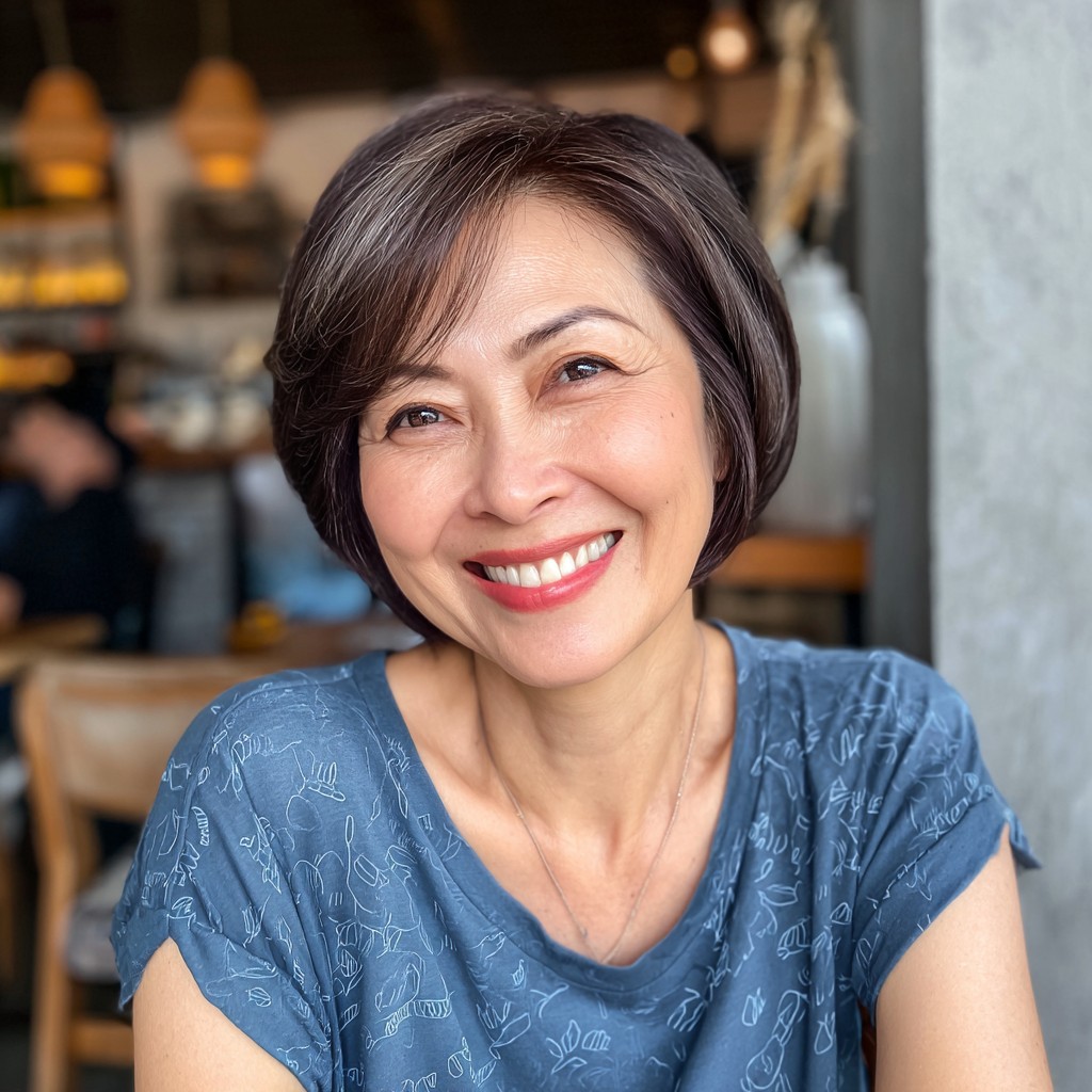 Chic Layered Silhouette Bob with Subtle Highlights