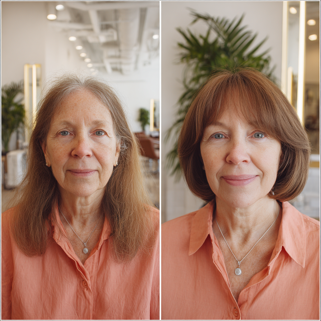Chic Rounded Bob with Soft Bangs