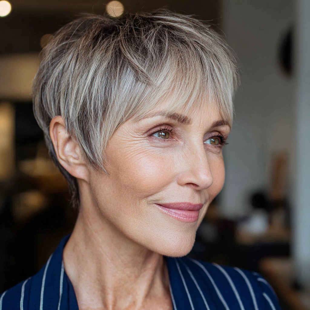 chic short layered pixie cut