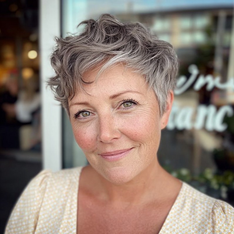 Chic Short Textured Pixie with Soft Wave