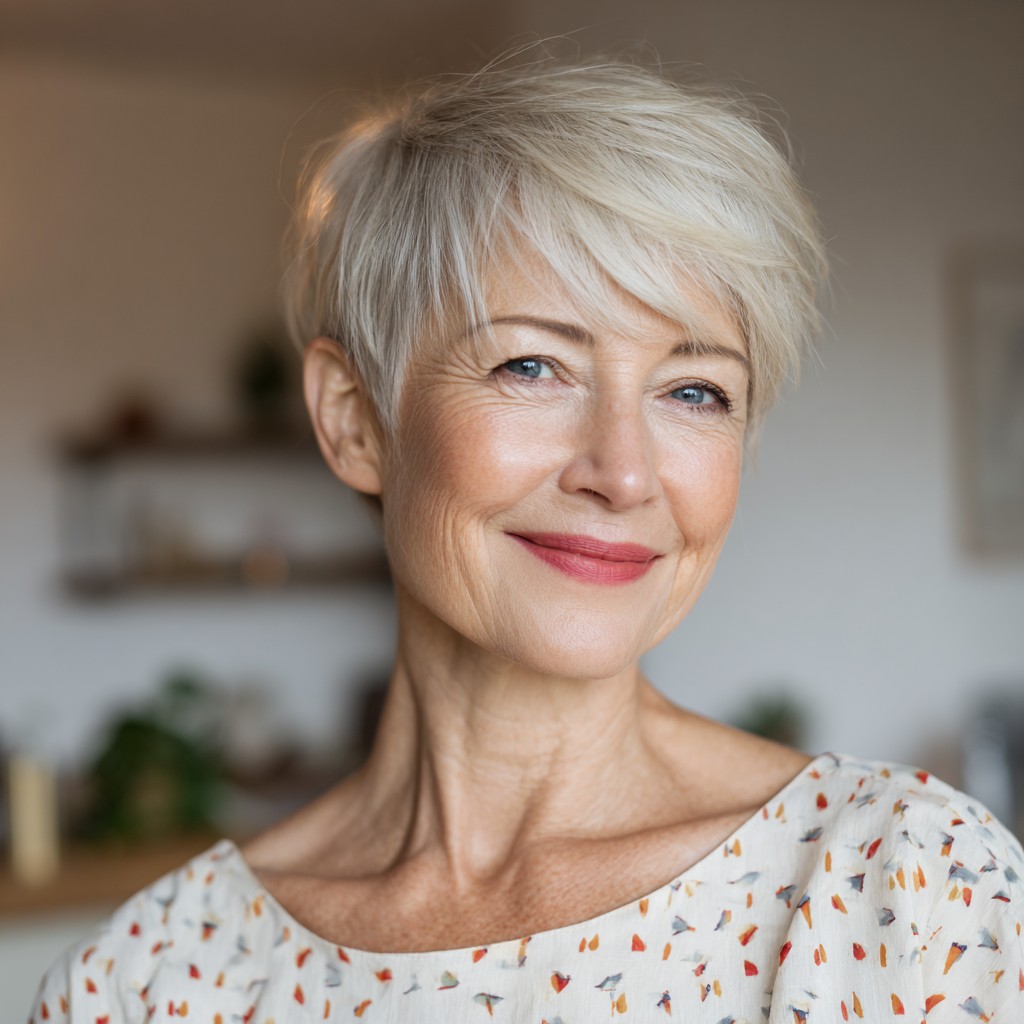 Chic Softly Textured Pixie Cut with Wispy Layers