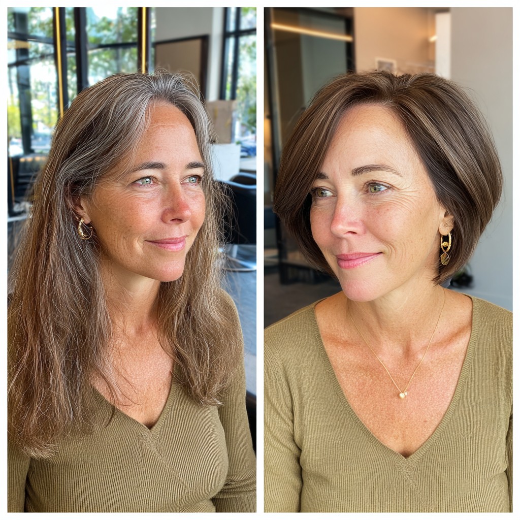 Chic Textured A-Line Cut with Subtle Highlights
