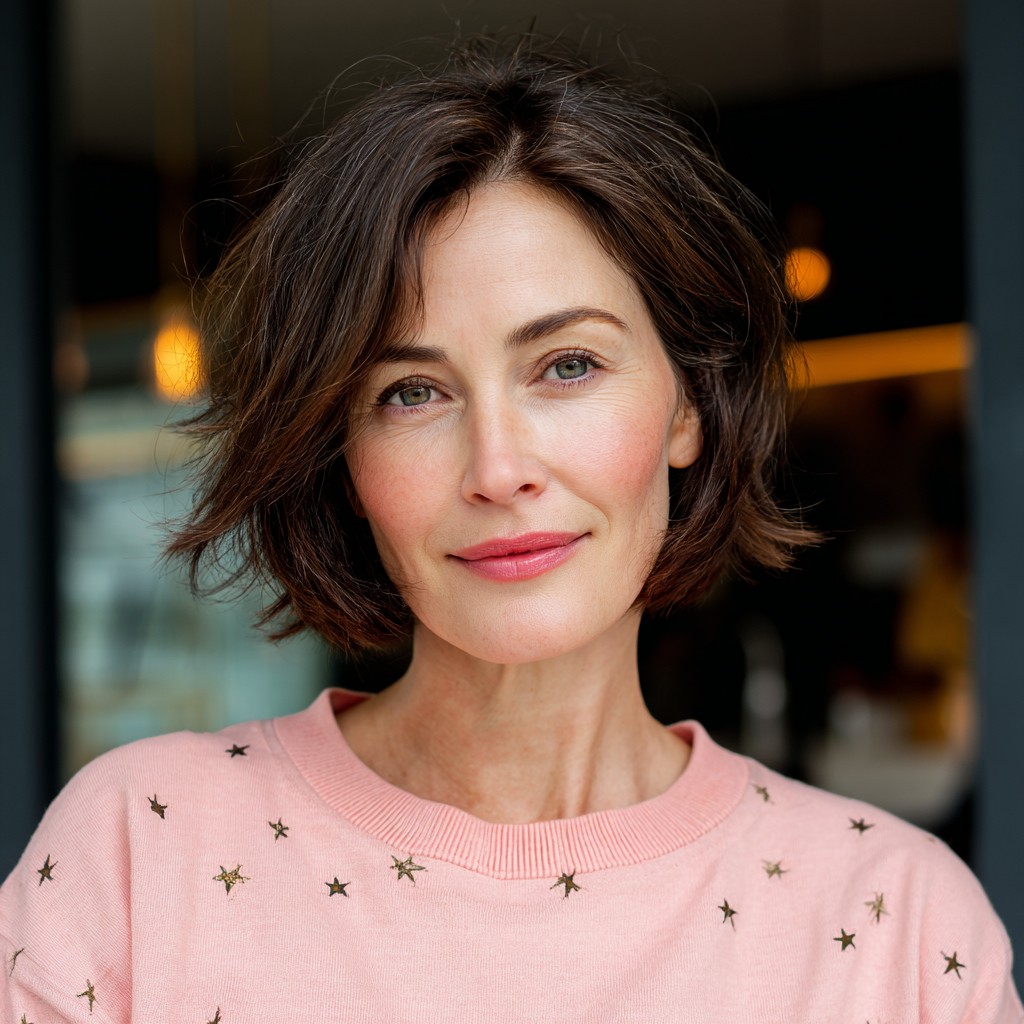 Chic Textured Bob with Soft Movement
