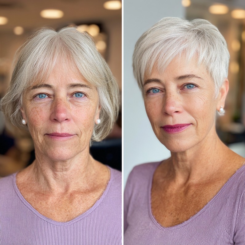 chic textured pixie cut with subtle highlights