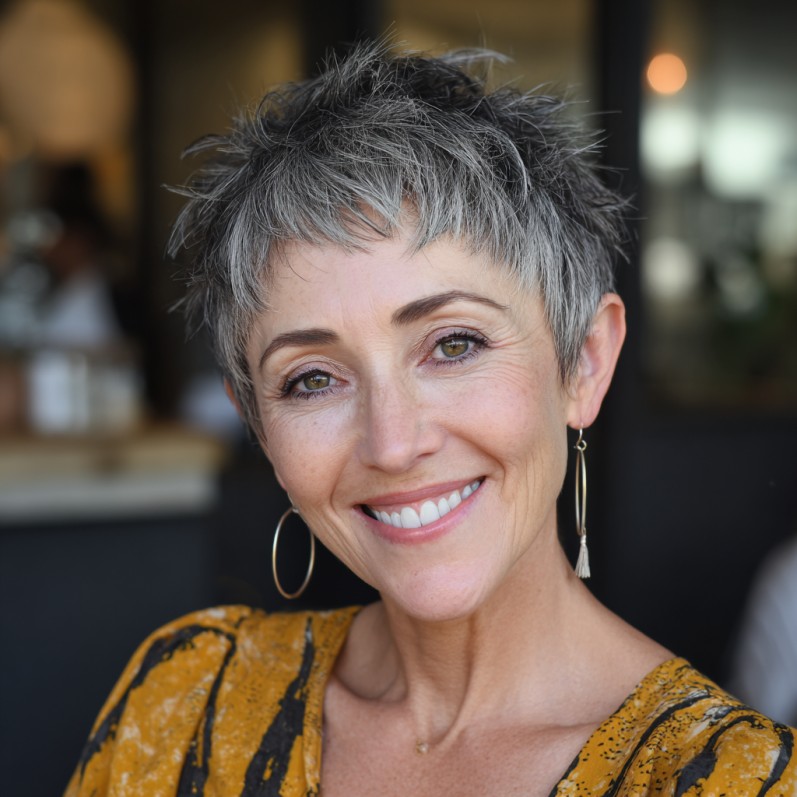 Chic Textured Pixie with Effortless Volume