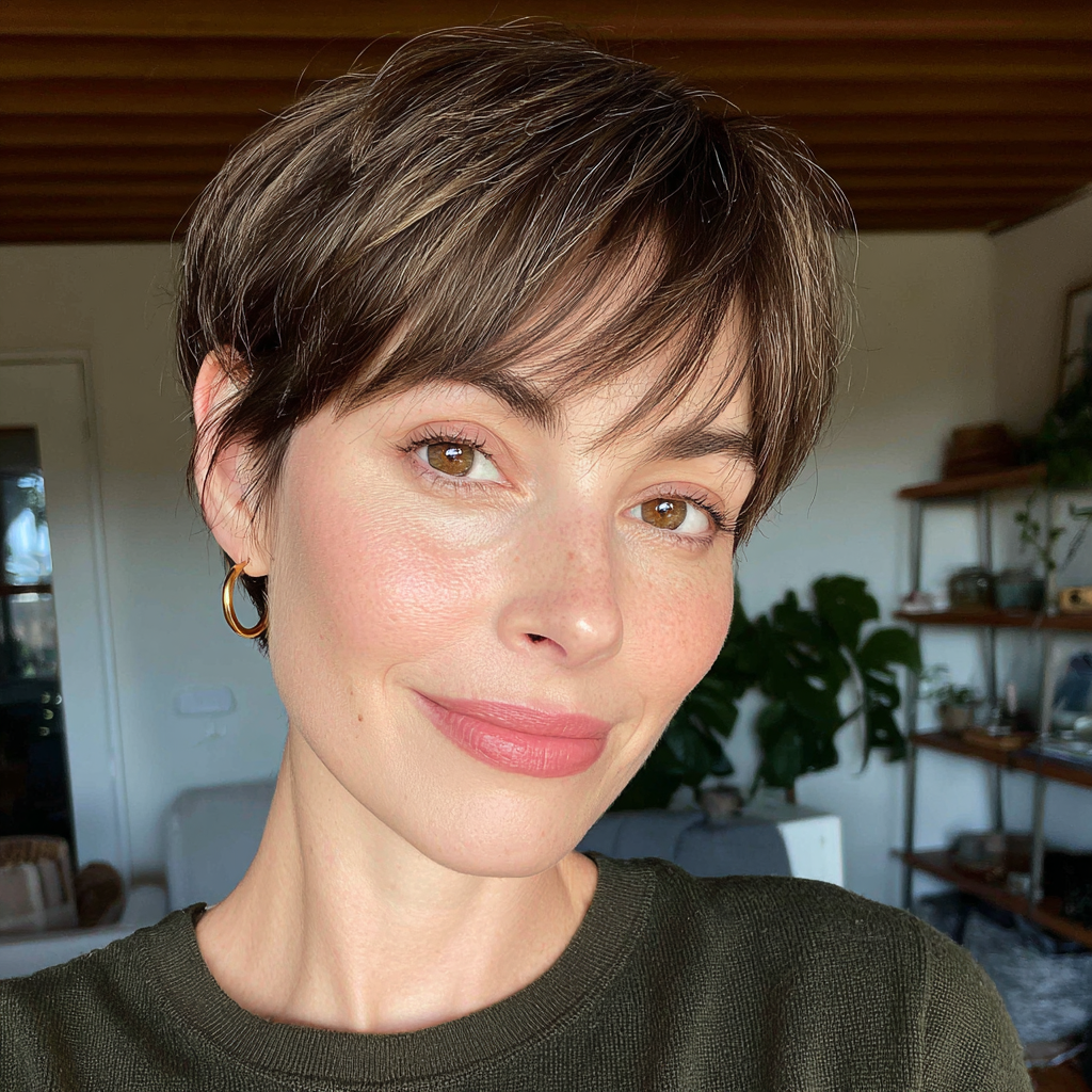 Chic Textured Pixie with Soft Bangs