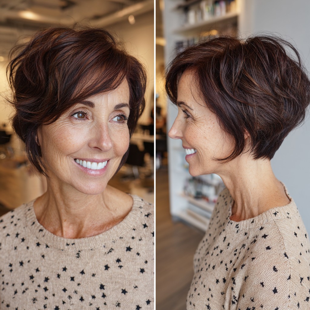 Chic Textured Short Bob with Flattering Volume