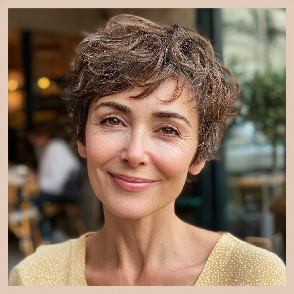Chic Textured Short Curly Pixie Cut