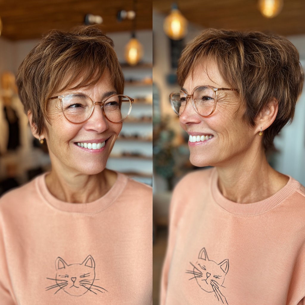 Chic Textured Short Cut with Subtle Layers