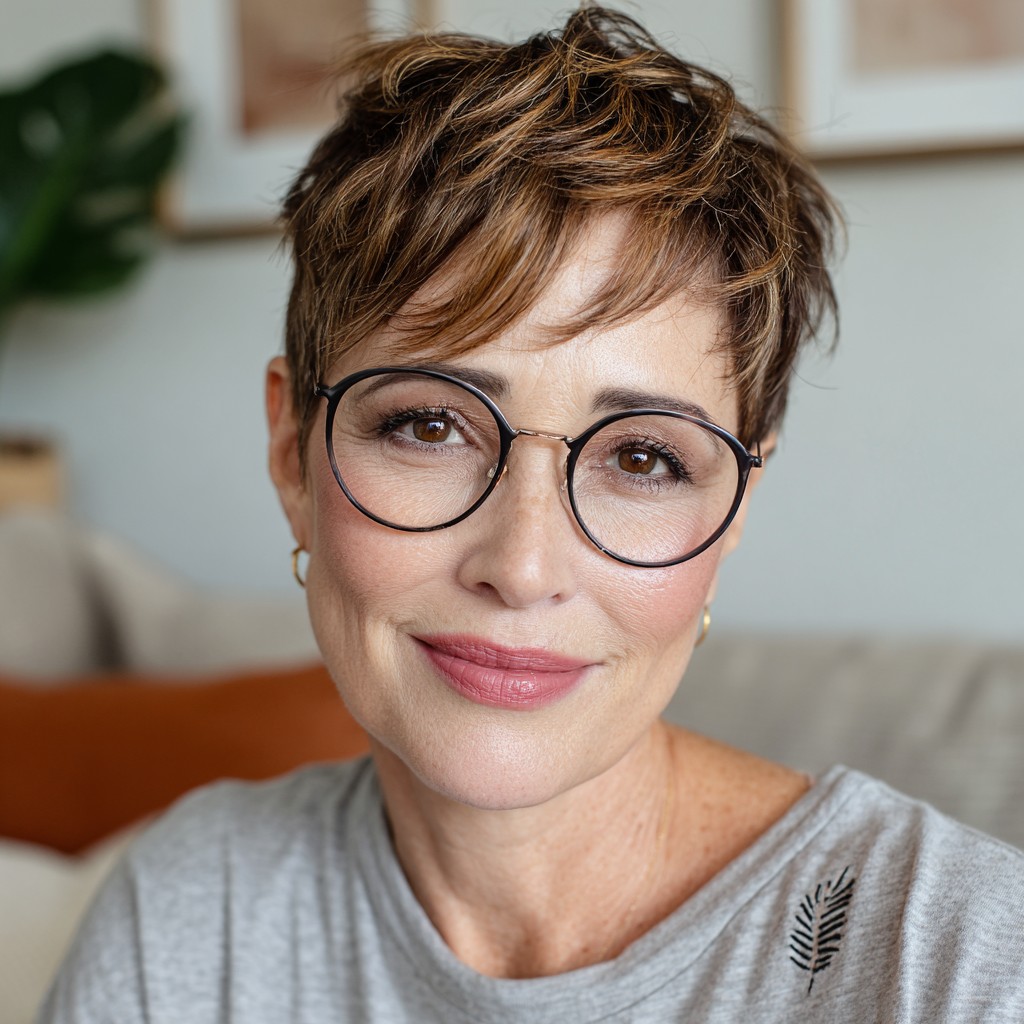 chic textured short pixie cut