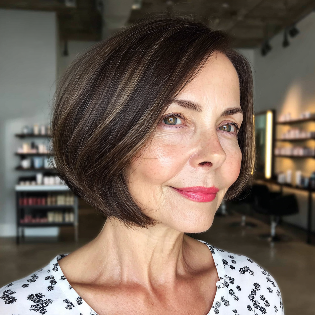 Classic Textured Bob with Subtle Highlights