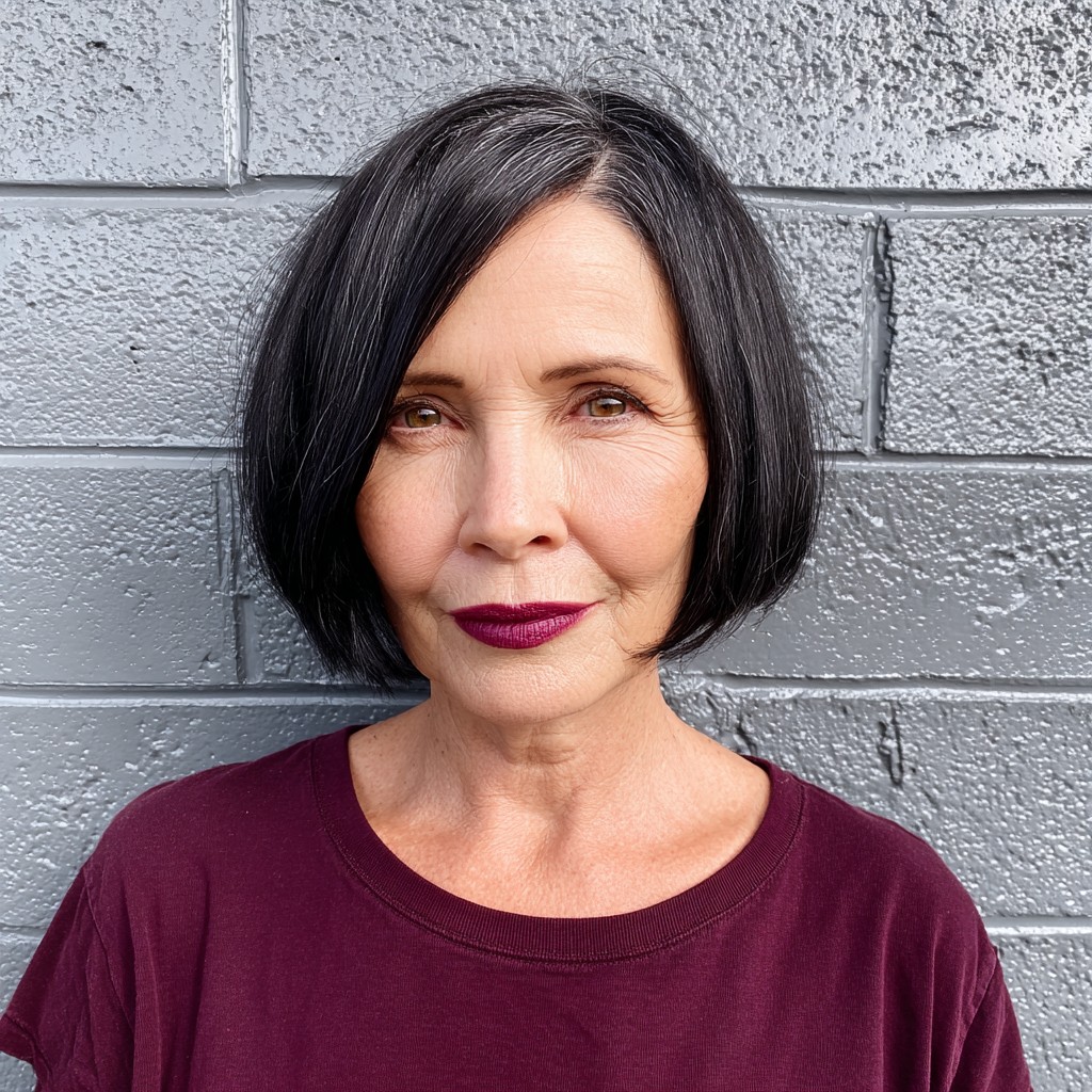 Contemporary Blunt Silhouette Bob with Subtle Shimmer