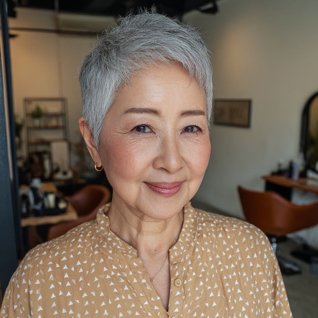 Contemporary Short Pixie with Textured Layers