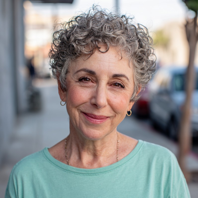 Curly Soft Pixie with Face-Framing Layers