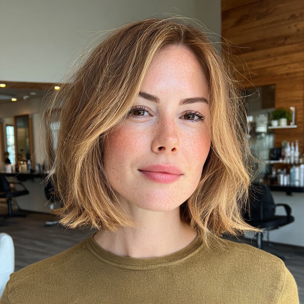 Effortless Bronde Bob with Subtle Layers