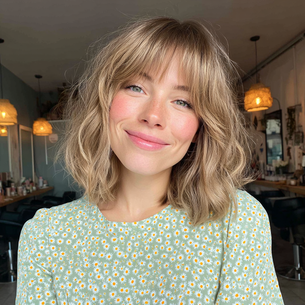 Effortlessly Chic Bronde Bob with Soft Layers