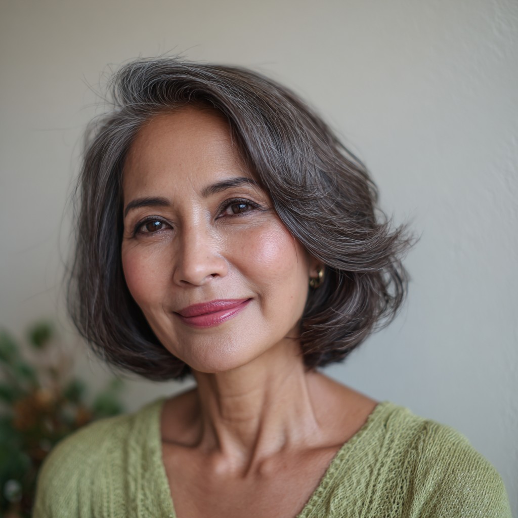 Elegant Layered Bob with Soft Waves