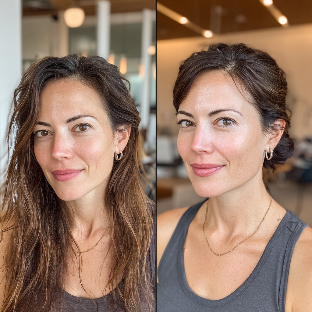 Elegant Textured Low Bun with Soft Face-Framing Tendrils