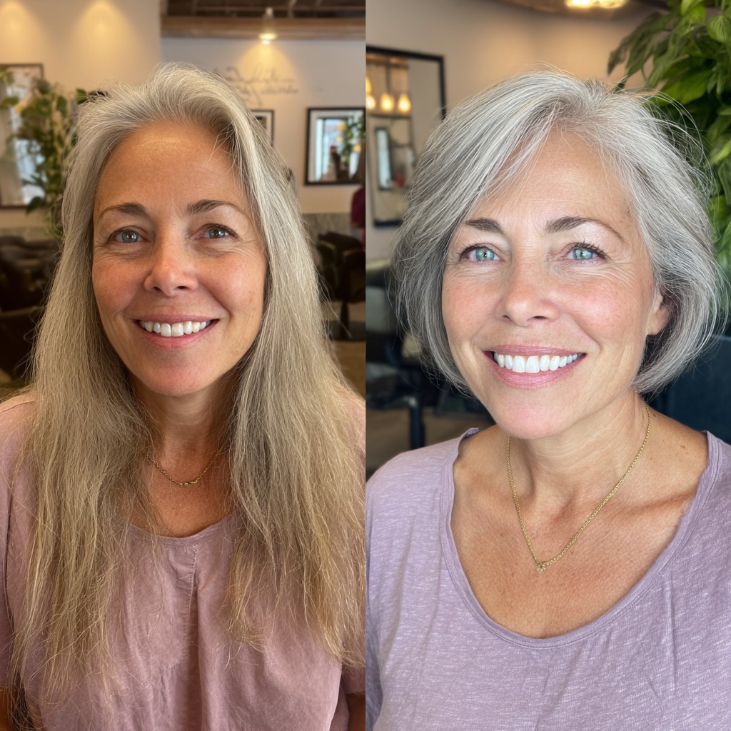 Freshly Cut Soft Layered Bob with Natural Highlights