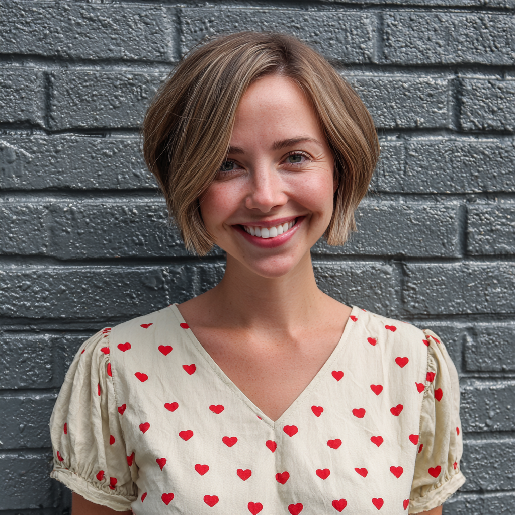 Modern Bronde Bob with Subtle Undercut
