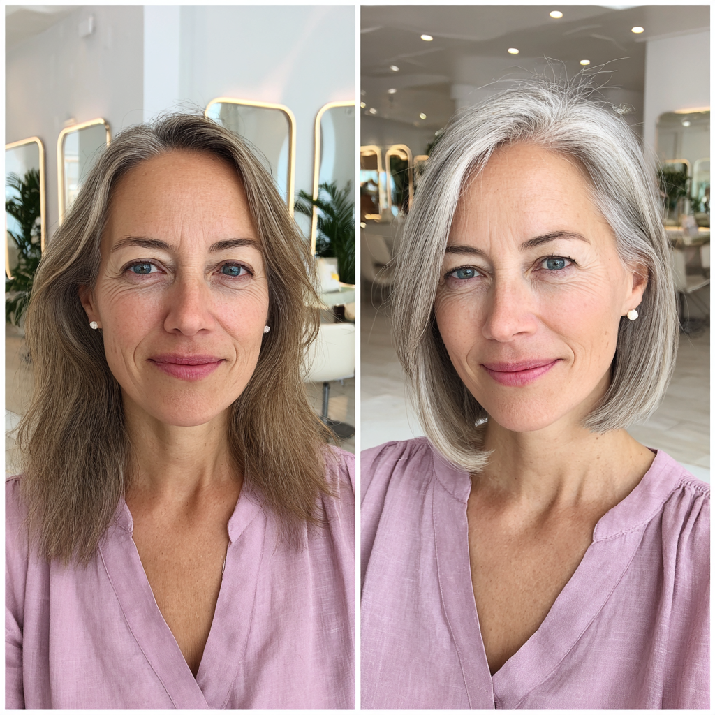 Modern Silver Bob with Soft Layers