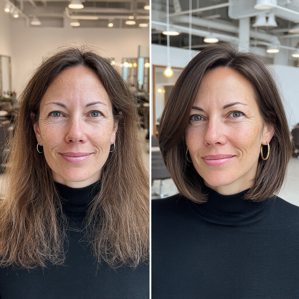 Modern Sleek Layered Bob with Subtle Movement