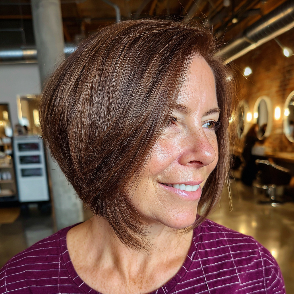 Modern Stacked Bob with Soft Front Layers