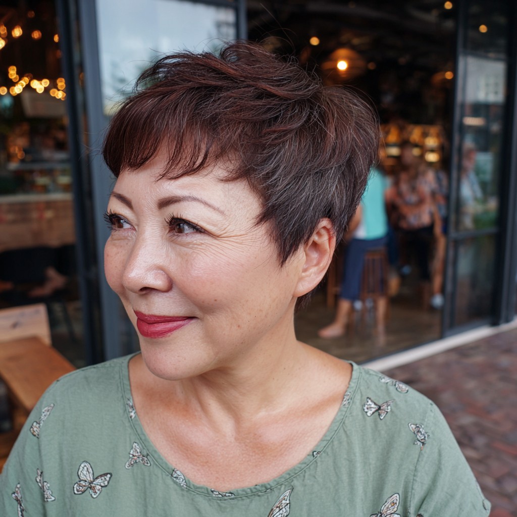 Modern Textured Short Pixie with Flattering Layers