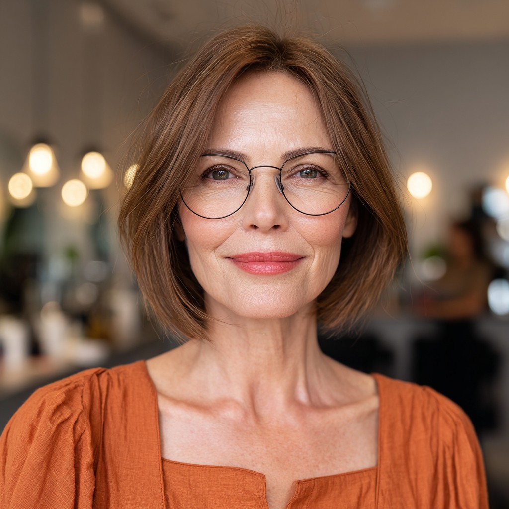 Polished A-Line Neck-Length Bob with Subtle Layers