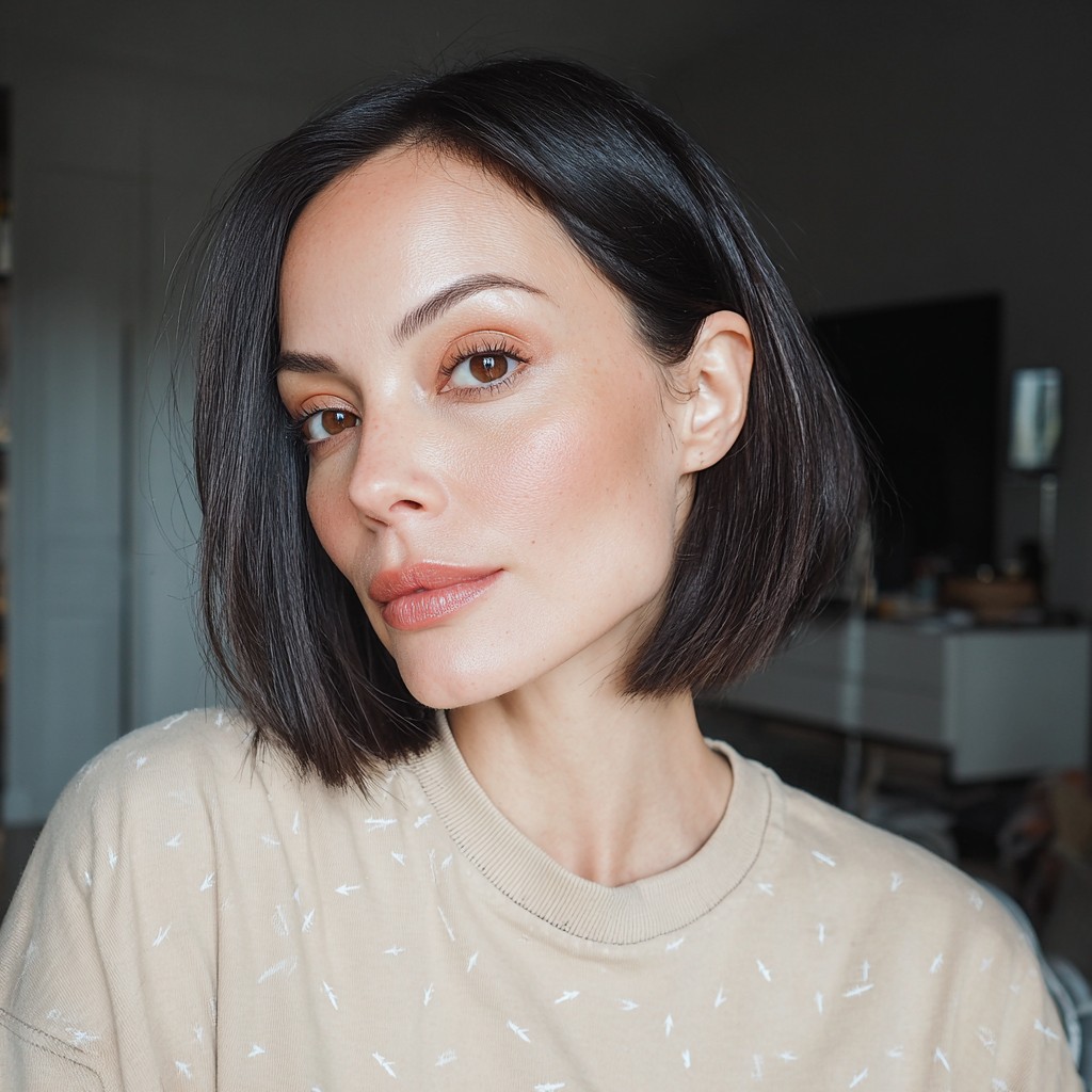 Polished Blunt Bob with Subtle Texture