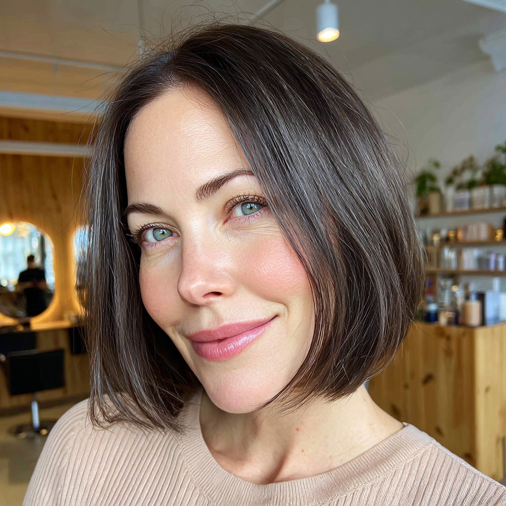 Sleek A-Line Bob with Subtle Texture
