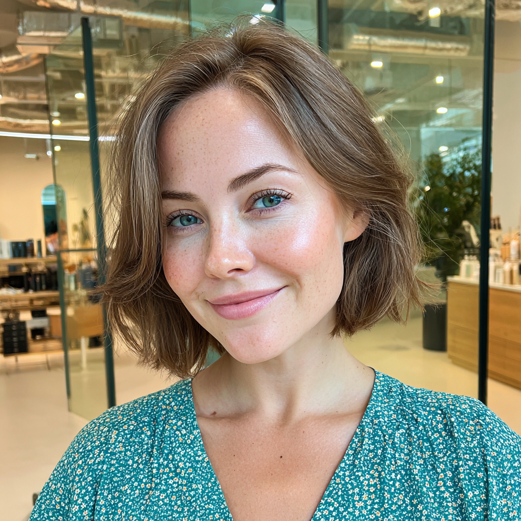 soft bronde bob with natural movement