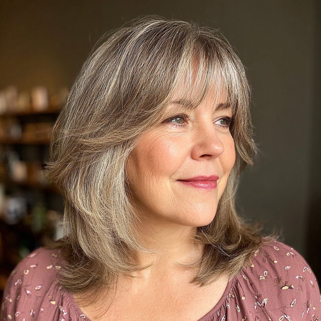 Soft Layered Cut with Subtle Face-Framing Bangs