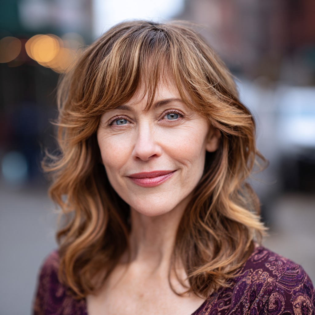 Softly Layered Cut with Face-Framing Bangs