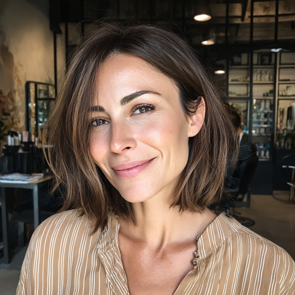 Softly Textured Bob with Subtle Layers