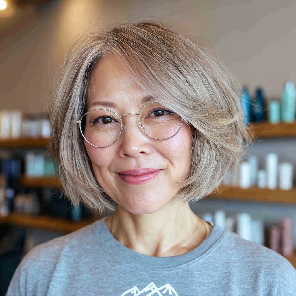 Softly Textured Bob with Wispy Ends
