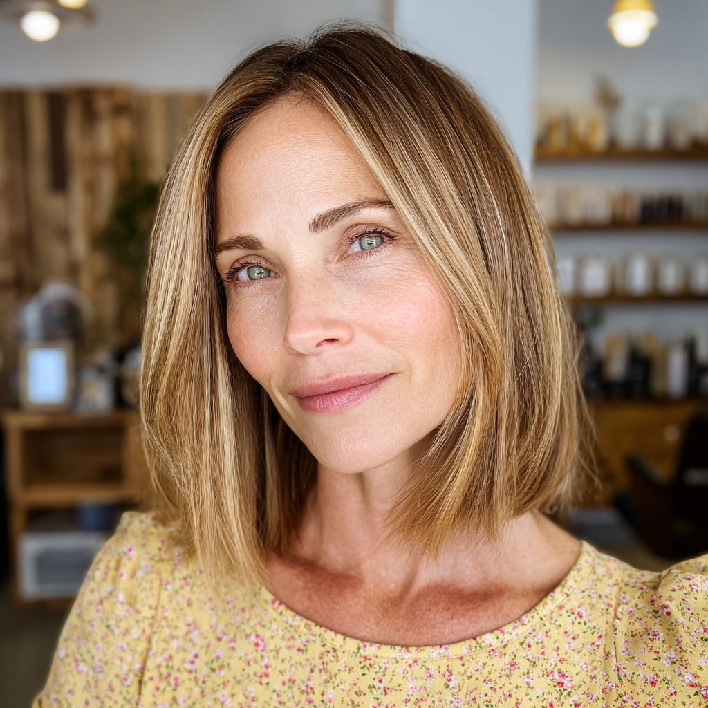 Softly Textured Chin-Length Lob