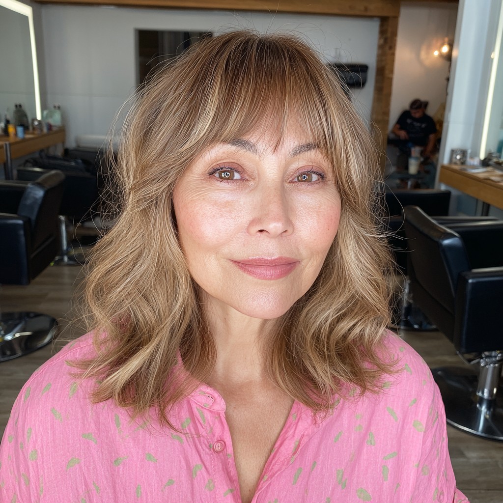 Softly Textured Shoulder-Length Cut with Face-Framing Layers