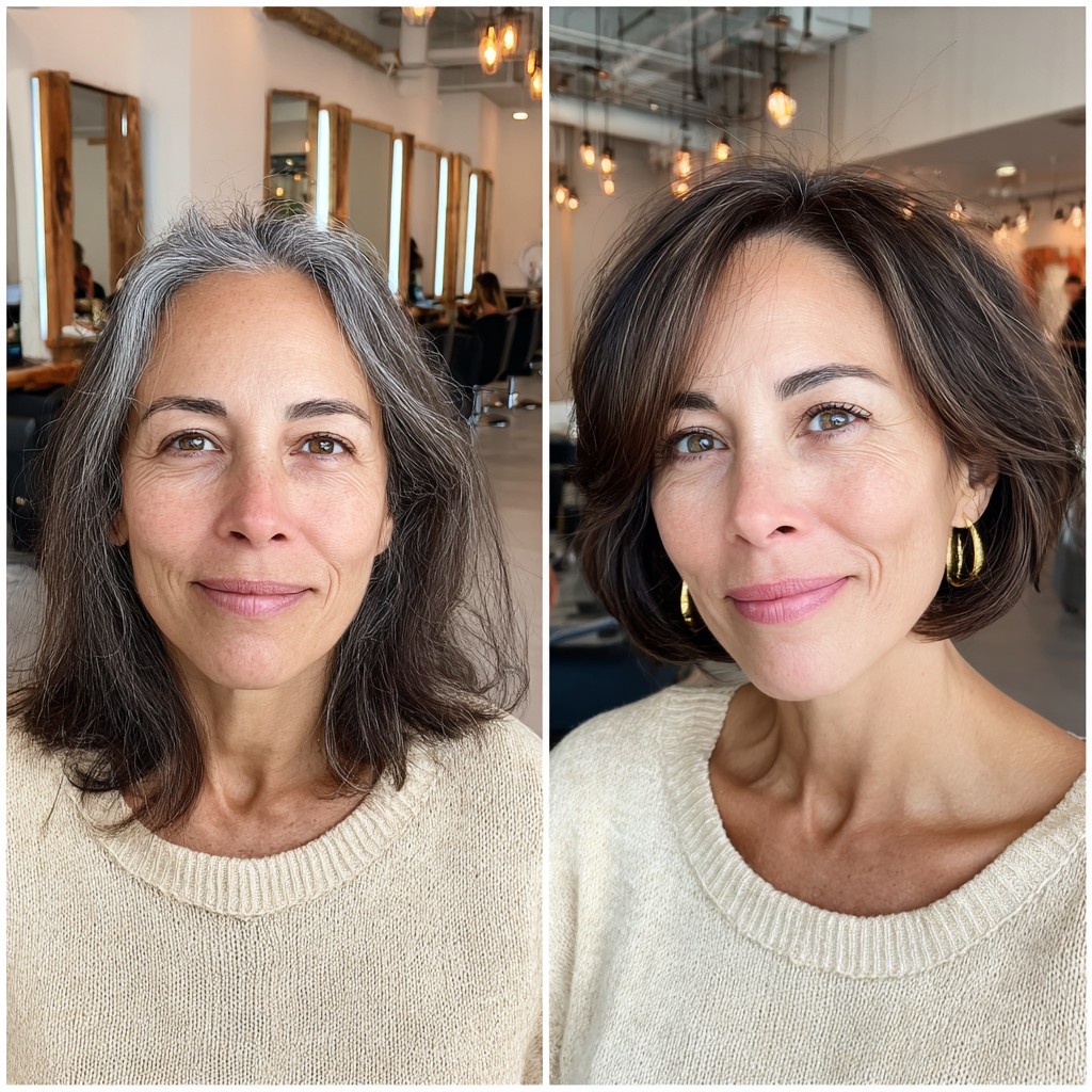 Stylish Dark Brown Textured Bob with Subtle Movement