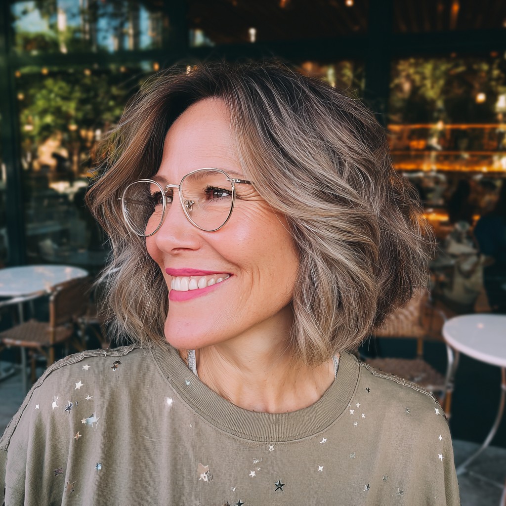 Stylish Textured Bob with Soft Waves