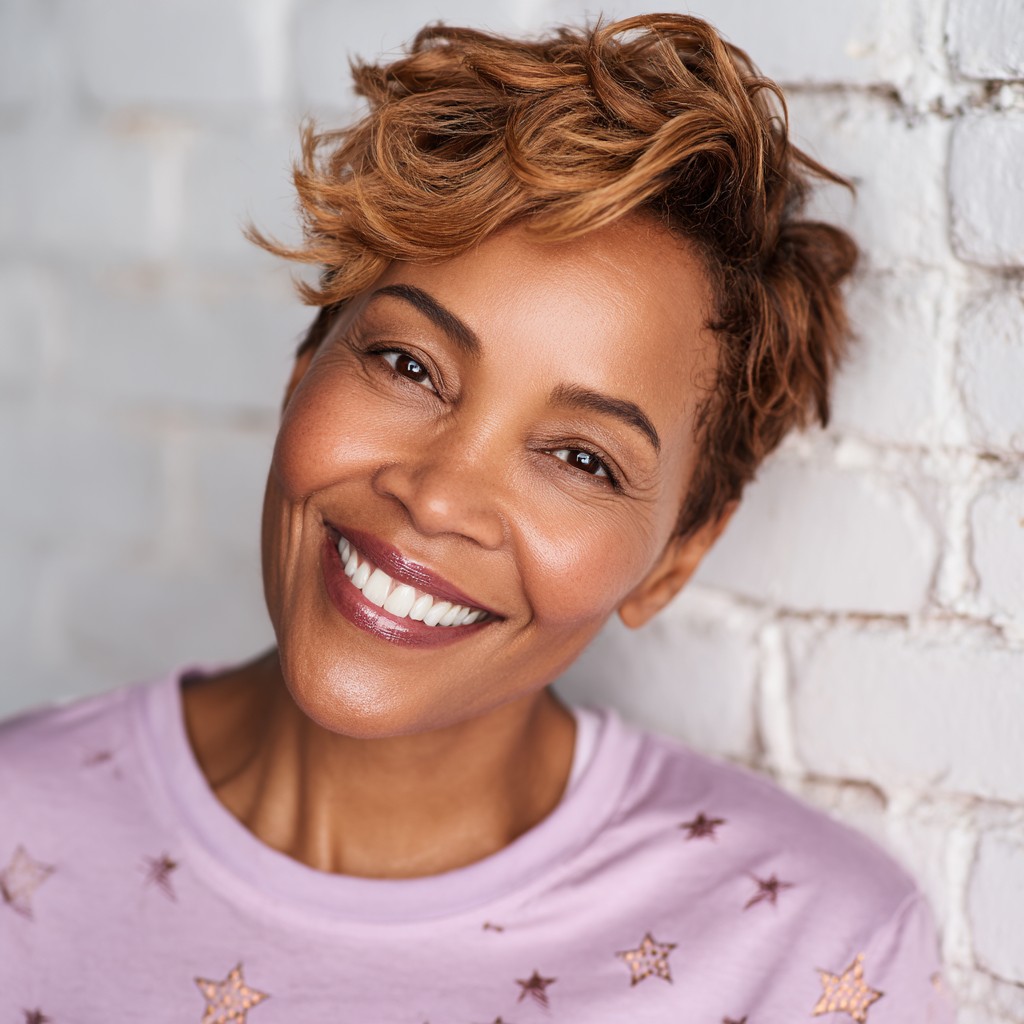 Stylish Textured Pixie Cut with Soft Curls
