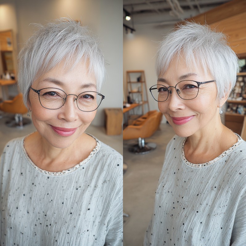 Stylish Textured Pixie with Soft Choppy Bangs