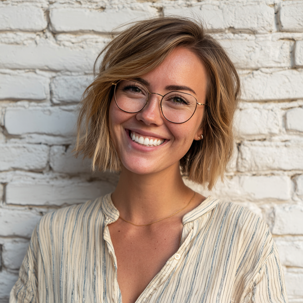 Textured Bronde Bob with Soft Layers
