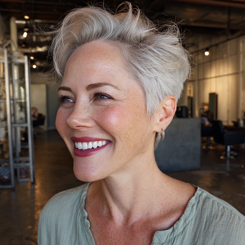 Textured Short Cut with Playful Volume