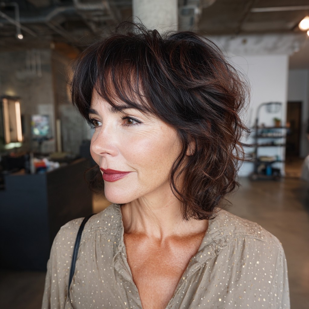 Textured Shoulder-Length Cut with Face-Framing Layers